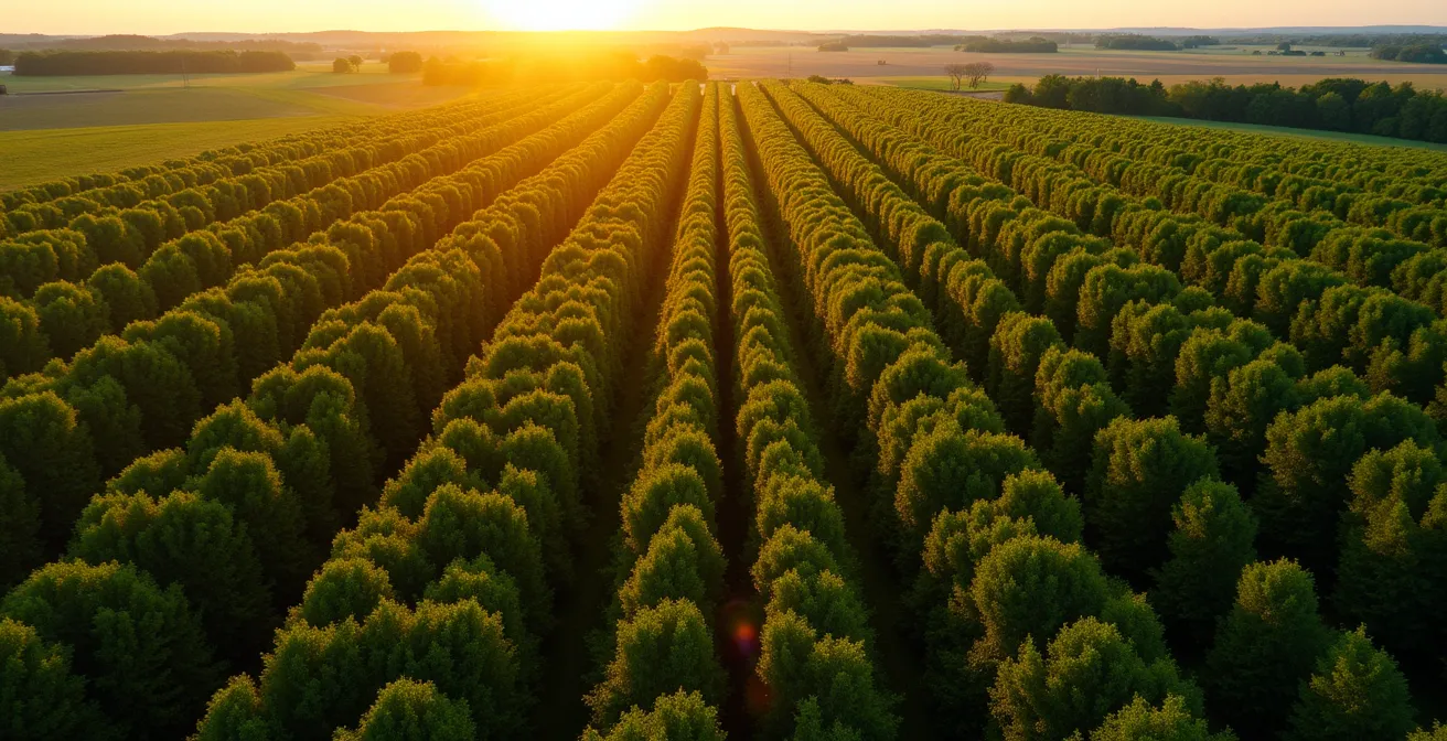 Sistema agroforestal con árboles integrados en cultivos españoles